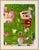A rich field of moss green is layered with blushes of pink, flashes of magenta, and a bold red calligraphic gesture that...