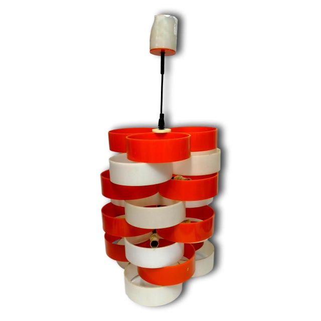 Mid-Century Modern Acrylic Glass &amp; Plastic Ceiling Lamp, 1970s For Sale - Image 3 of 8