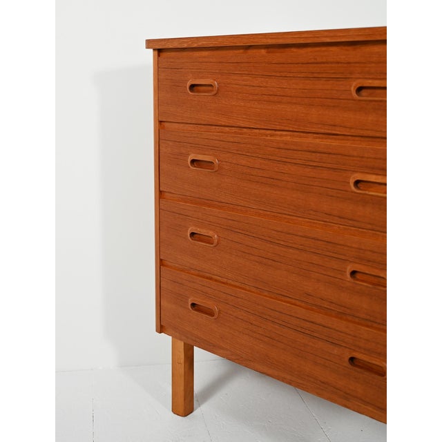Scandinavian Teak Chest of Drawers, 1960s For Sale - Image 6 of 9