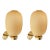 1990s Pair of Murano-Brass Mid Century Modern Sconces Italy For Sale