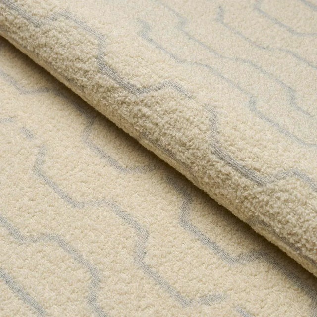 SAMPLE - Schumacher Patek Wool Boucle Fabric In Ivory For Sale