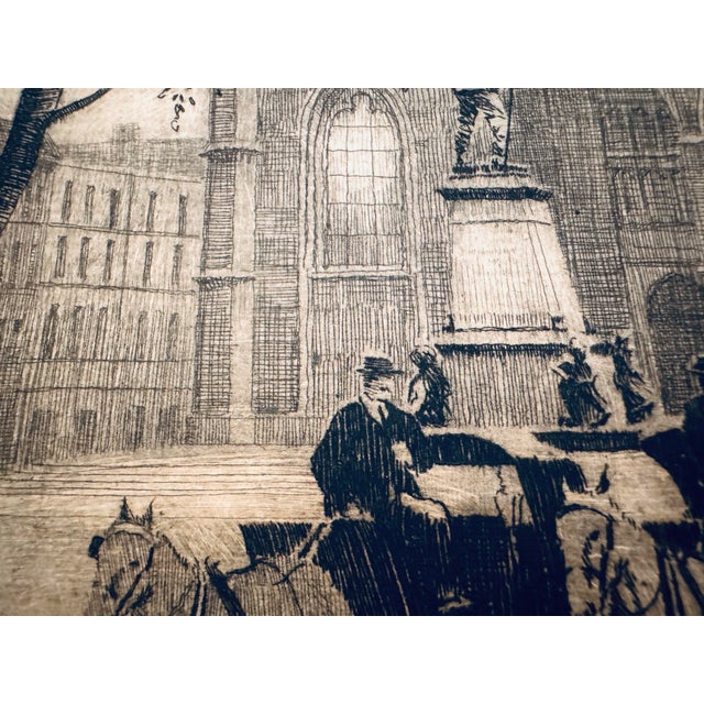 Early 20th Century Signed Edgar L. Bloomster Etching “Place D’Armes – Montréal” | Limited Edition No. 100/100 | C. 1920 For Sale - Image 5 of 7