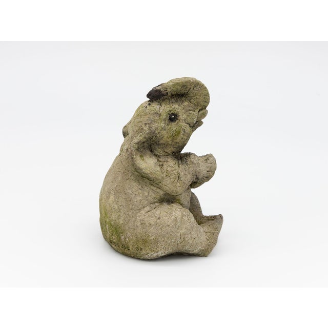 English Composite Stone Elephant Garden Statue, England Late 20th C. For Sale - Image 3 of 8