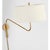Modern Thomas O'Brien for Visual Comfort Signature Canto Grande Swinging Wall Light in Hand-Rubbed Antique Brass with Linen Shade For Sale - Image 3 of 8