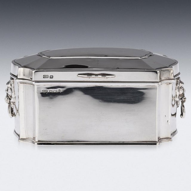 20th Century English Silver Casket, Sheffield, 1915 For Sale - Image 3 of 18