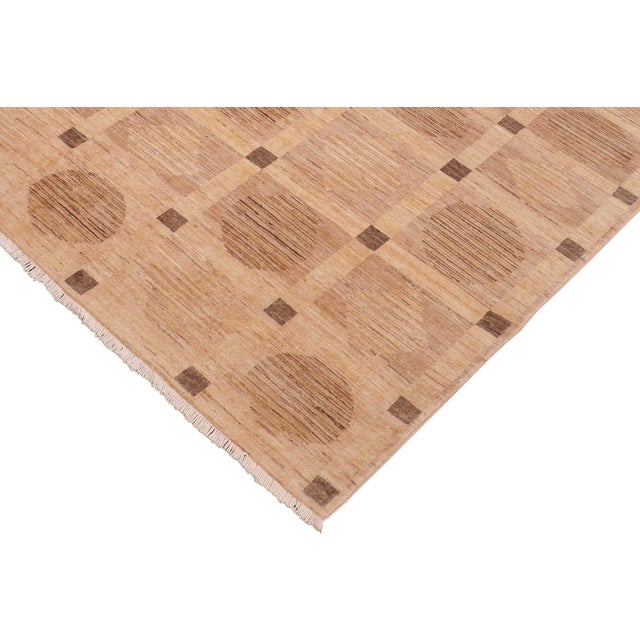Contemporary Gabbeh Tan/Brown Wool Rug - 6'0'' X 8'6'' For Sale - Image 4 of 10
