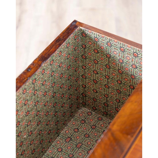Brown 19th-Century Italian Louis XVI–Style Walnut and Marquetry Bedside Cabinet For Sale - Image 8 of 11