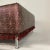 Burgundy Modern Moroccan Embossed Leather Ottoman, Usa For Sale - Image 8 of 9