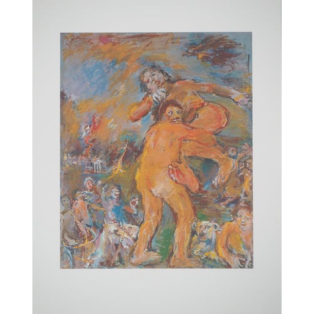 Oskar KOKOSCHKA (1886-1980) Theseus and Penthesilea Color lithograph after a painting by the artist On Vellum 32 x 40 cm...