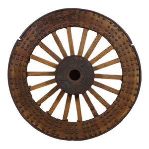 Early 19th Century Antique Chinese Large Country Wagon Wheel