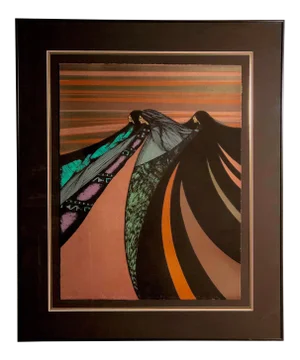"Tres Hermanas" Framed Chromolithograph by Amado Maurillo Pena