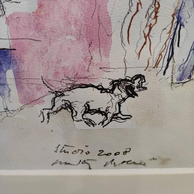 Walter Piacesi, Watercolour, Framed For Sale - Image 5 of 10