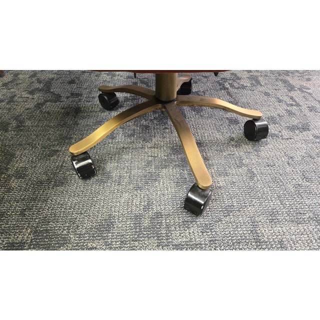 Nicos Zographos Mid 20th Century Nicos Zographos High Back Bucket Executive Desk Chair For Sale - Image 4 of 5