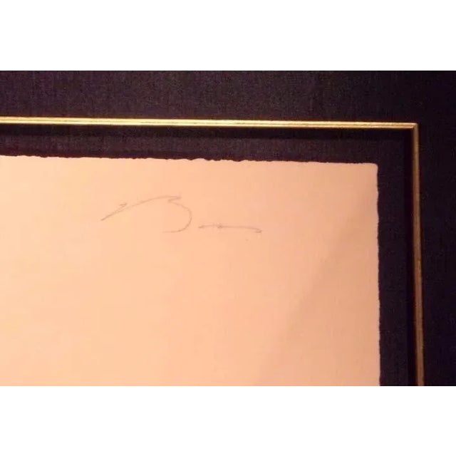 Earl Biss "Horse Thieves at Dawn" Peach Color Sky Custom Frame Hand Signed Print For Sale - Image 4 of 5