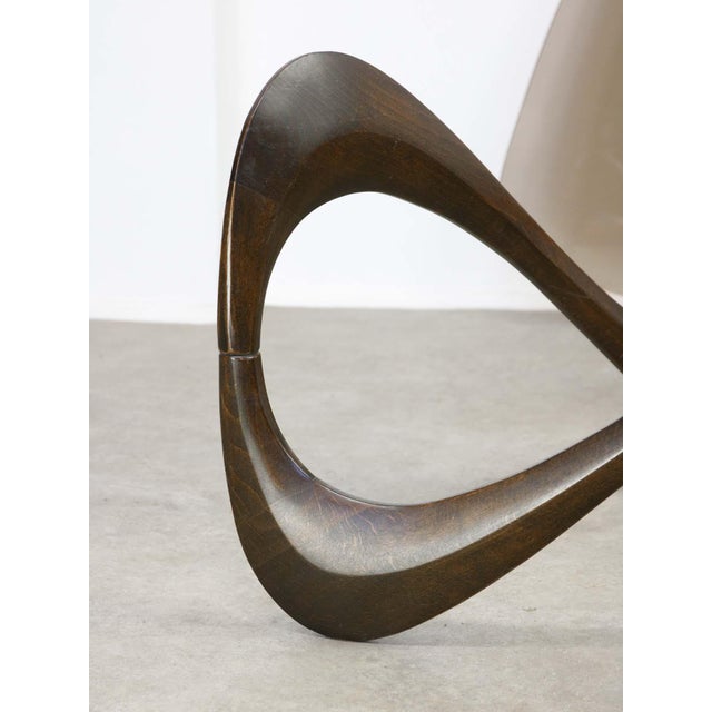 Brown Italian Organic Snake Wooden and Smoked Glass Coffee Table, 1960s For Sale - Image 8 of 18