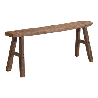 Antique Oriental Wooden Bench For Sale