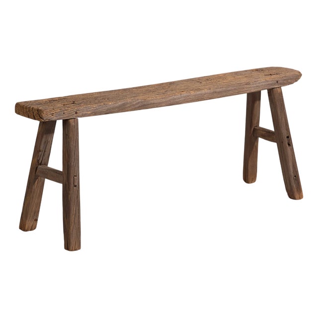 Antique Oriental Wooden Bench For Sale