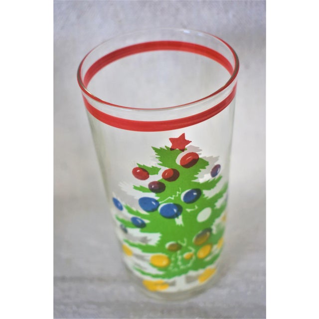1980s Vintage Christmas Tree Glasses Set of 7 Chairish
