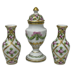 Vintage Porcelain Set, 1970s, Set of 3