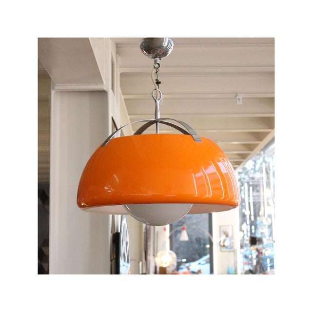 Orange Orange Pendant Light attributed to Artemide, 1960s For Sale - Image 8 of 8
