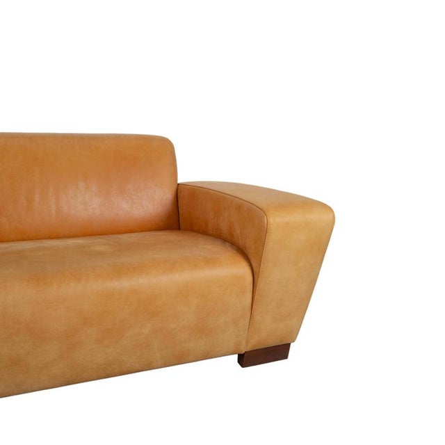 Cognac Leather 3-Seater Sofa from Machalke For Sale - Image 4 of 13