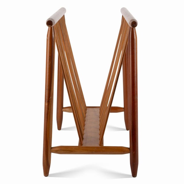 Wooden Newspaper Rack from Úluv, 1960s For Sale - Image 4 of 7