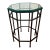 Patinated Brass and Beveled Glass Octagonal Side Table Campaign Style For Sale
