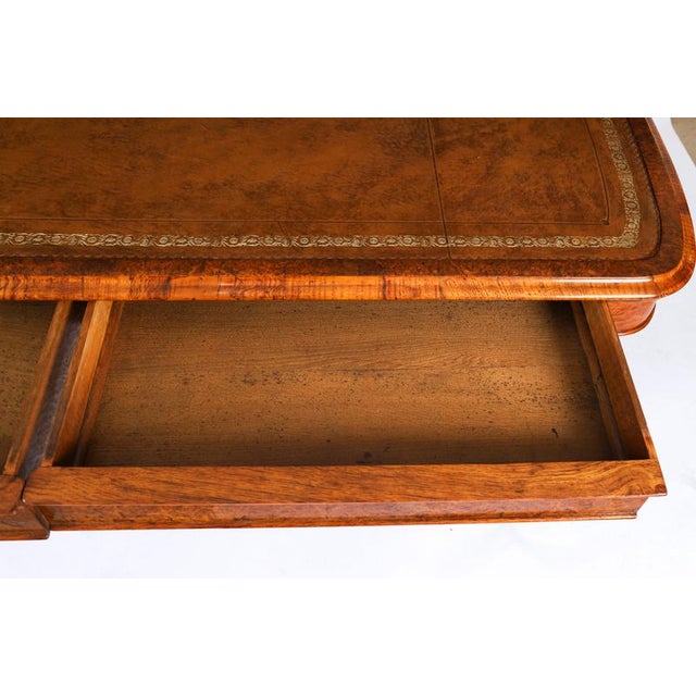 Antique Victorian Pollard Oak Writing Table Desk in the Manner of Gillows, 19th Century For Sale - Image 14 of 17