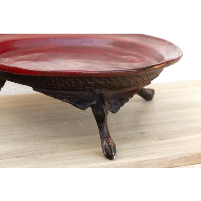 Offering Elegance, Antique Burmese Lacquered Tray For Sale In Los Angeles - Image 6 of 10