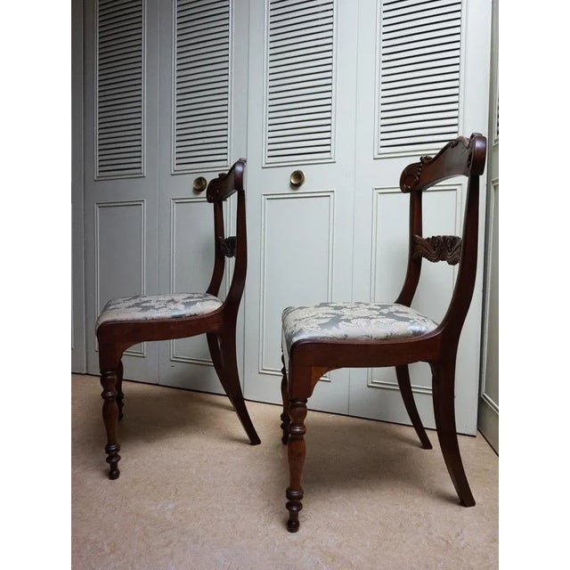 Set of 19th Century Regency Mahogany Cornucopia Dining Chairs For Sale - Image 4 of 12