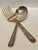 Metal 1950s S. Kirk Repousse Pattern Sterling Silver Large Heavy Serving Spoon & Fork Utensil Set. No Monogram For Sale - Image 7 of 15