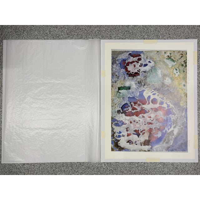 1990s 1991 "Dancing Coral" Abstract Multicolor Signed Lithograph Print by Marlene Tseng Yu For Sale - Image 5 of 11