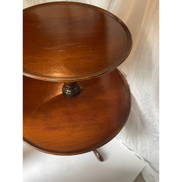 Antique Two‑Tier Mahogany Gueridon Table, Late 19th Century For Sale - Image 9 of 11