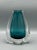 Mid-Century Modern Blue Art Glass Vase For Sale - Image 9 of 13