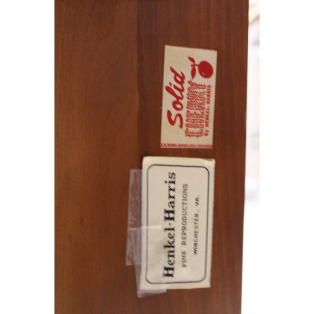 Henkel Harris Mid 20th Century Henkel-Harris Co. Solid Wild Black Cherry Drop-Leaf Table For Sale - Image 4 of 18