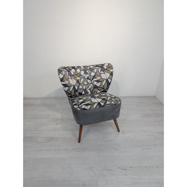 Vintage Cocktail Chair in Fabric For Sale - Image 12 of 15