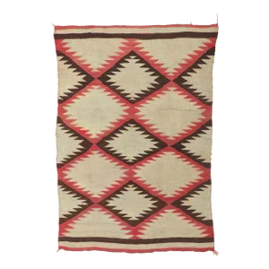 Mid 20th Century Vintage Eye Dazzler Navajo Style Rug - 04'09 X 07'00