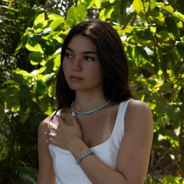 Aquamarine Tennis Mystic Bracelet Some pieces don't just decorate , they carry meaning.The Aquamarine Tennis Mystic...