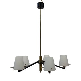 Vintage Glass Chandelier attributed to Stilnovo, 1960 For Sale