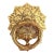 Mid Century Brass Faux Bois Wreath Door Knocker For Sale