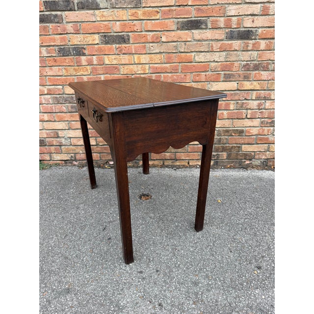 19th Century English 2 Drawer Side Table For Sale In Nashville - Image 6 of 10