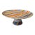 Retro 10" 1977 Seymour Mann "Candy Stripe" Pedestal Cake Stand For Sale