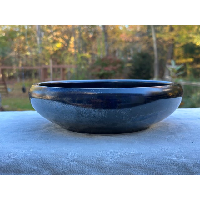 Arts & Crafts New Hampshire Pottery Rare Gunmetal Glaze Bowl For Sale - Image 4 of 13