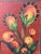 Mid 20th-Century Framed Oil on Board Stylized Botanical Painting For Sale - Image 11 of 18