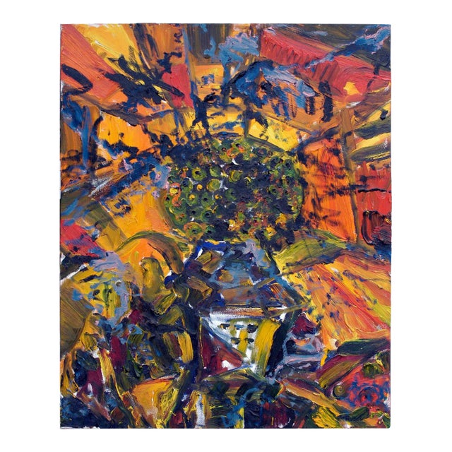 Conrad Alvarez "Abraxus" Abstract Expressionist Oil on Canvas 2001 For Sale