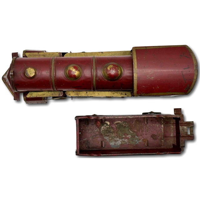 Excellent Large Early 1900s Antique American Pressed Steel Locomotive "Hill Climber" Toy Train - 25 Inches Long For Sale - Image 15 of 18