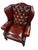 Brown English Chesterfield Wingback Chair with Ottoman, Set of 2 For Sale - Image 8 of 11