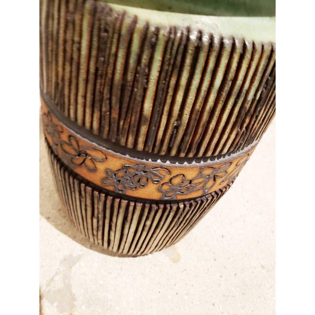 1970s Andrew Bergloff (1929 - 2015) Signed Ceramic Vase For Sale - Image 5 of 8