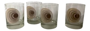 Geometric Op Art Cocktail Glasses- Set of 4