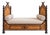French Victorian Carved Pine Faux Bamboo Daybed or Twin Headboards For Sale